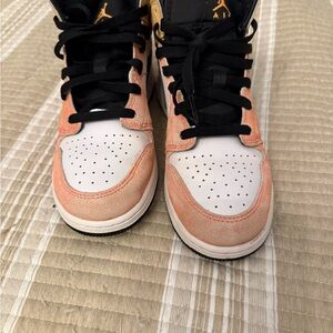 Nike Women's Athletic Shoes - White and Pink Nike Jordan high top